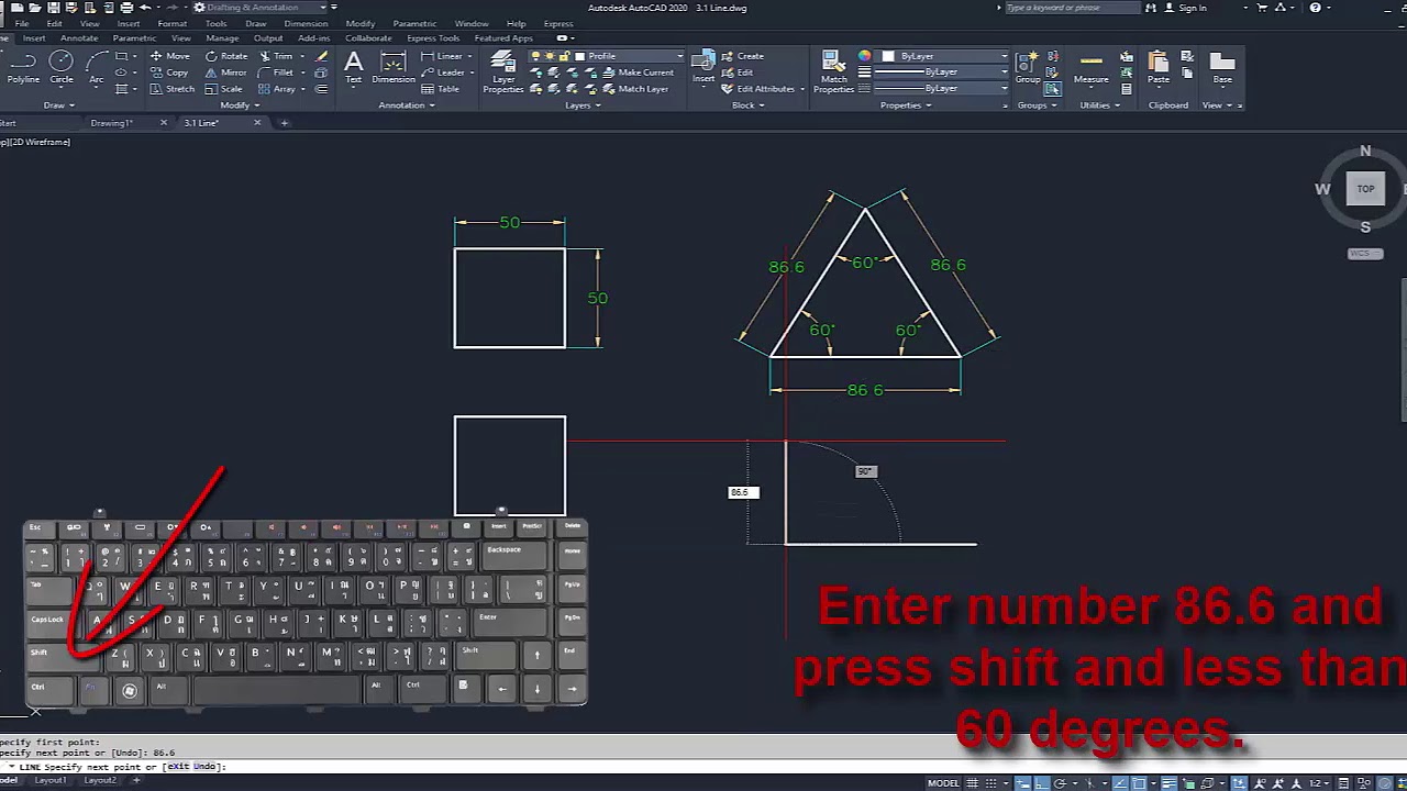draw a line in autocad for mac